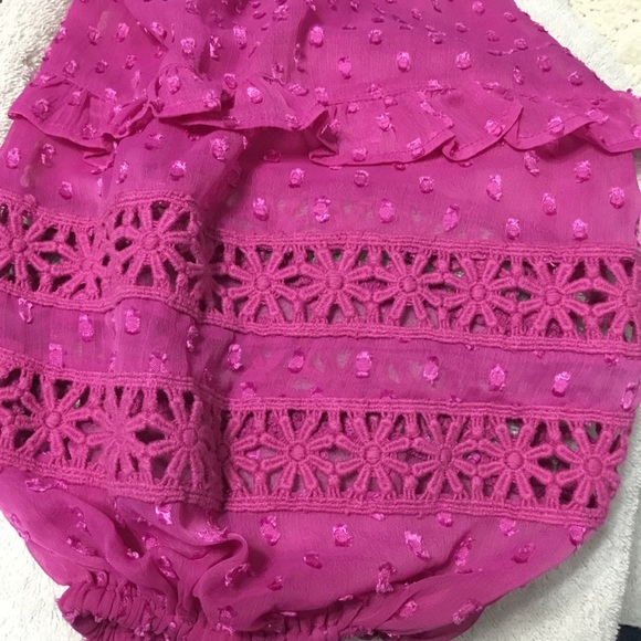 NWT TORRID FESTI Collection Pink Chiffon Clip Dot Ruffle Sleeve Maxi Dress 3 - Picture 14 of 14